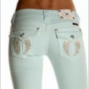 Icy Blue Angel Wing Skinny Jeans | Poshmark